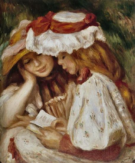 Pierre Auguste Renoir Jeunes Filles lisant Spain oil painting art